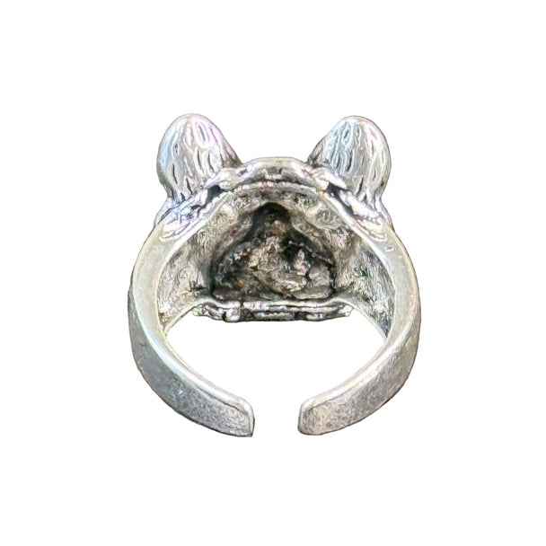 Stainless French Bulldog Ring