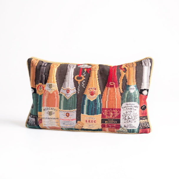 Champagne Needlepoint Pillow