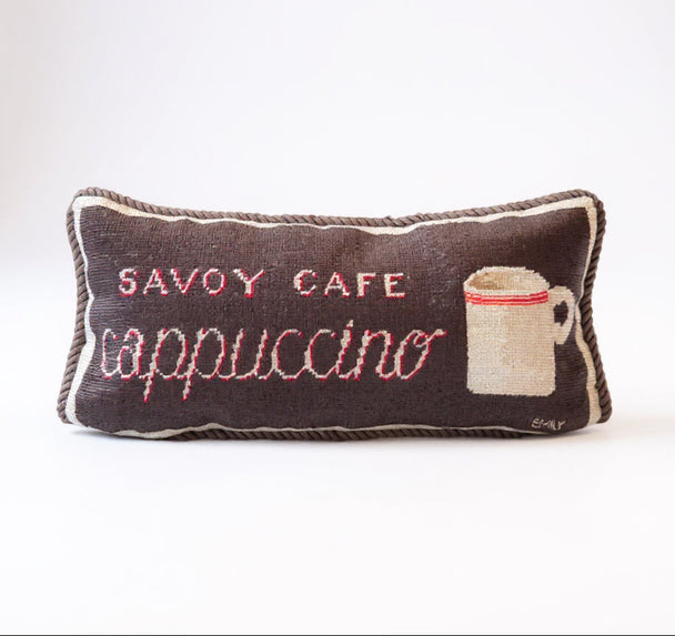 Cappuccino Needlepoint Pillow