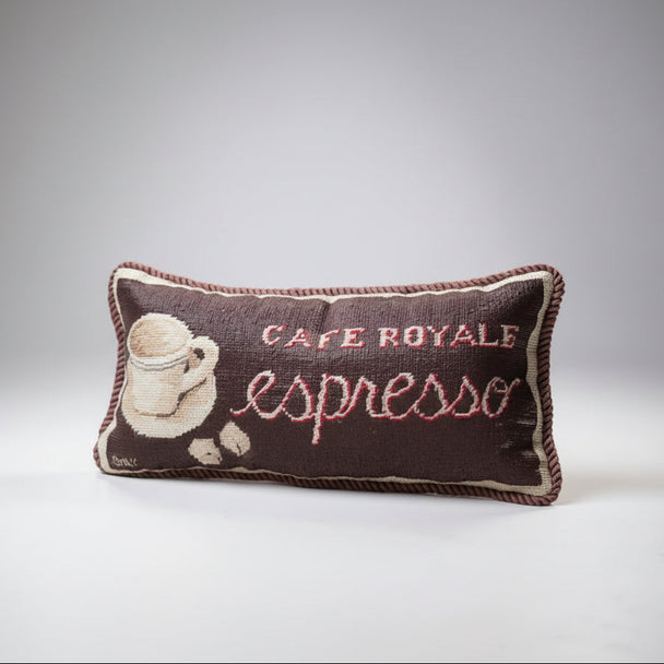 Espresso Needlepoint Pillow